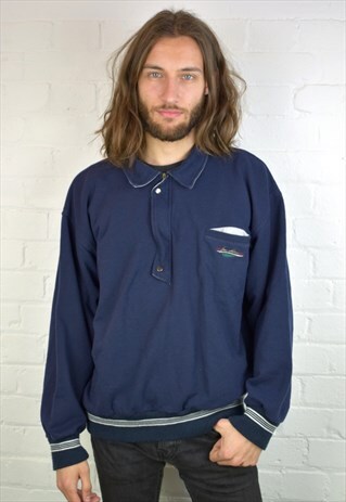 VINTAGE 90'S 1/4 BUTTON SWEATSHIRT