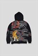 VINTAGE JAPANESE TRADITION EMBROIDERED PATTERN DRAGON HOODIE