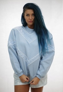 Baby Blue Quilted panel Jumper 