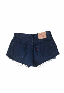Womens Vintage Levis Shorts dark blue denim reworked