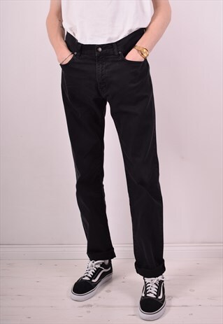 TRUSSARDI MENS VINTAGE JEANS W32 L33 BLACK 90S