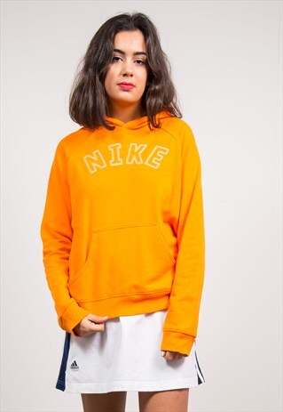 VINTAGE 90'S ORANGE SUPER SOFT NIKE HOODIE SWEATSHIRT