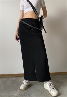Vintage Y2K 00s black maxi skirt