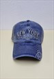Blue New York Adjustable Baseball Cap