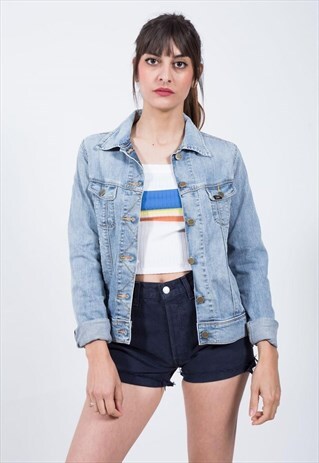 VINTAGE 80S CLASSIC LEE BASIC DENIM JACKET / S8296