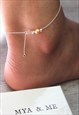 MYA ANKLET 925 STERLING SILVER IN GOLD