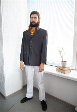 Vintage 80's Grey Shimmering Suit Jacket