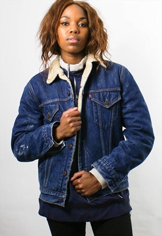 LEVI'S SHERPA FAUX FUR LINED DENIM JACKET