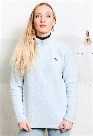 VINTAGE 90S BABY BLUE FLEECE SWEATSHIRT