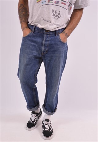 LEE MENS VINTAGE JEANS W36 L29 BLUE 90S