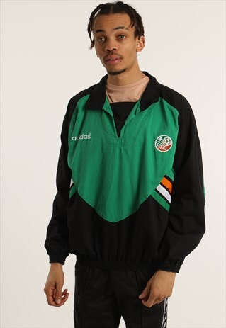 VINTAGE ADIDAS EMBROIDERED SPELLOUT SWEATSHIRT