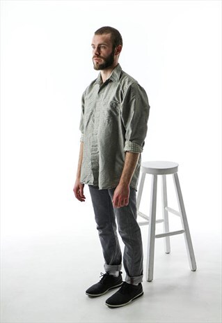 ABSTRACT LONG SLEEVE SHIRT / GEOMETRIC BUTTON UP SHIRT