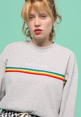 GREY "RAINBOW" SWEATSHIRT
