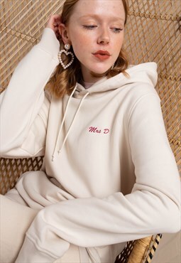 ROR Cream Personalised Wedding Gift Embroidered Sweatshirt