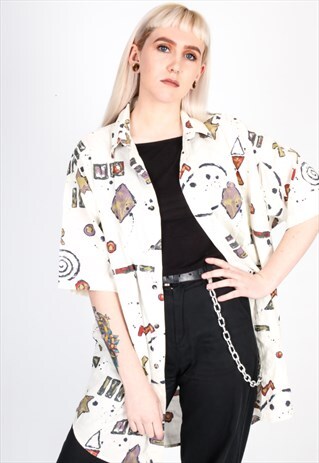 VINTAGE PATTERN SHIRT NS414