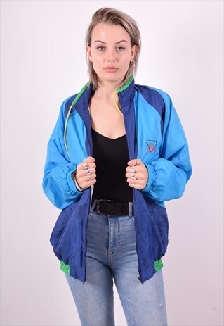 PUMA WOMENS VINTAGE TRACKSUIT TOP JACKET MEDIUM MULTI 90'S
