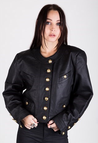 VINTAGE 80S LEATHER BIKER JACKET