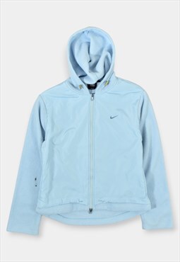 Women's Bootleg Nike Hooded Fleece Full Zip Logo Blue