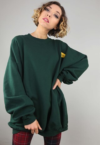 VINTAGE OVERSIZED GREEN SWEATER SWEATSHIRT