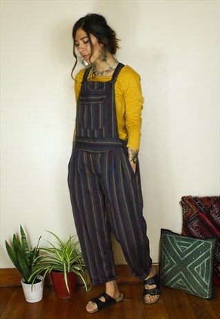 FESTIVAL RAINBOW STRIPED DUNGAREES