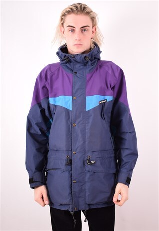 BERGHAUS MENS VINTAGE JACKET LARGE BLUE 90S