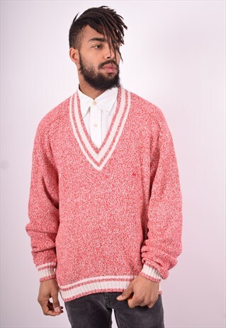 KAPPA MENS VINTAGE JUMPER SWEATER XL RED 90'S