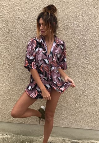 PATTERNED OVERSIZED RETRO VINTAGE UNISEX FESTIVAL SHIRT