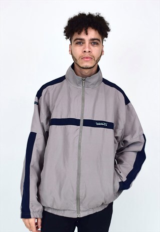 VINTAGE 90'S REEBOK GREY & NAVY BLUE JACKET
