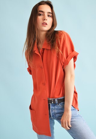 90'S RETRO SCANDI MINIMALIST OVERSIZED BLOUSE TOP