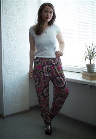VINTAGE 90'S MULTI COLOUR TROUSERS