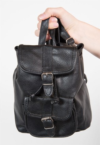 90'S FAUX LEATHER RUCKSACK BACKPACK