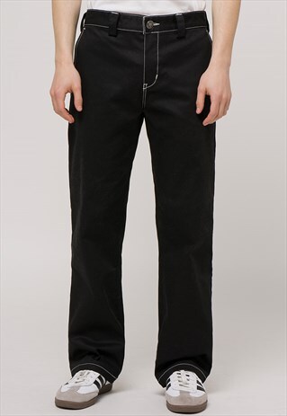 BAGGY WORK TROUSERS IN BLACK