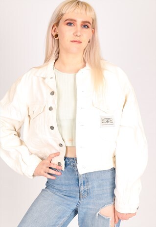 VINTAGE WHITE DENIM JACKET NJ1314
