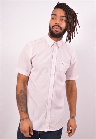 VINTAGE LACOSTE SHIRT STRIPES PINK