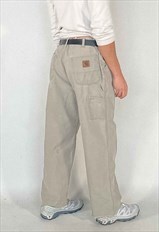 Vintage Carhartt Carpenter Pants Men's Stone Grey