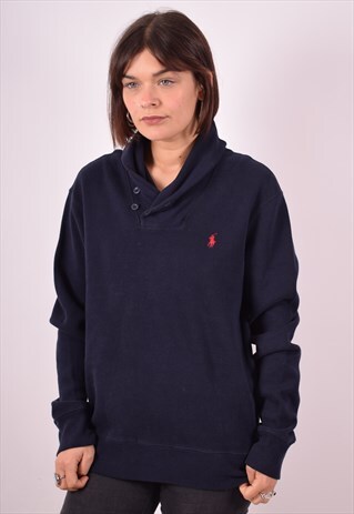 POLO RALPH LAUREN WOMENS VINTAGE SWEATSHIRT JUMPER SMALL