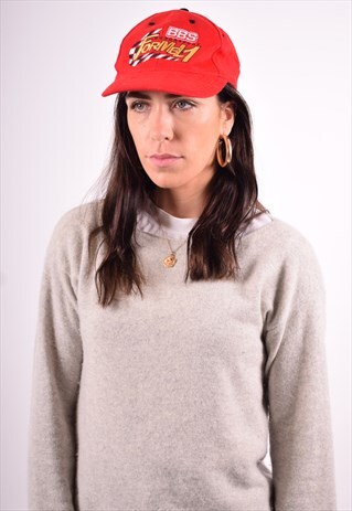 WOMENS VINTAGE FORMEL 1 CAP ONE SIZE RED 90'S