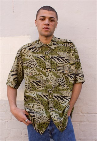 VINTAGE ANIMAL PRINT SHIRT