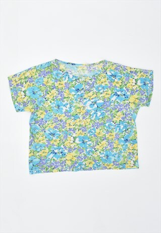 VINTAGE 90'S T-SHIRT TOP FLORAL MULTI