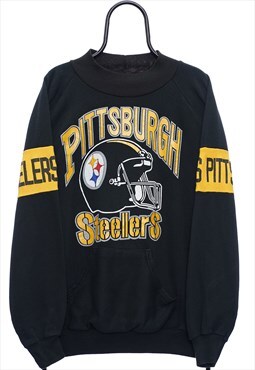 Vintage NFL Pittsburgh Steelers Black Sweatshirt Mens