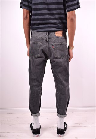 LEVI'S 501 MENS VINTAGE JEANS W32 L27 GREY 90'S