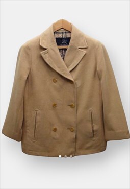 Vintage Designer Burberry Double Breasted Pea Coat