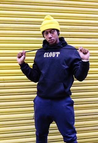 NEW IN - CLOUT BLACK HOODIE