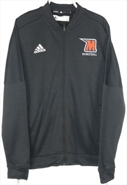 Black Adidas Zipped Basketball Sweatshirt - Large