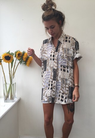 CRAZY PATTERN OVERSIZED RETRO VINTAGE UNISEX FESTIVAL SHIRT