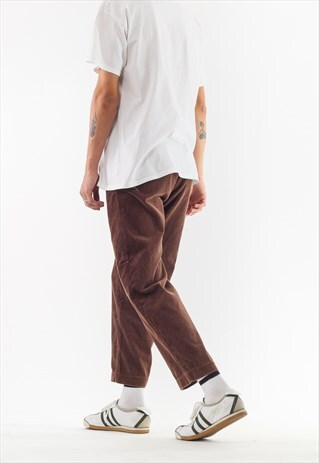 VINTAGE POLO RALPH LAUREN CORDUROY PANTS 90S BROWN