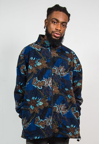 VINTAGE 90'S PATTERNED FLEECE JACKET