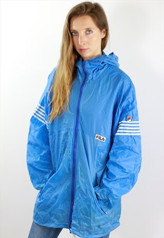 FILA JACKET BLUE RAINCOAT FESTIVAL JACKET VINTAGE