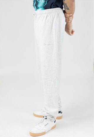 VINTAGE CHAMPION GREY LIGHT TRACKSUIT BOTTOMS