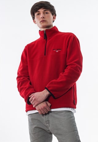 VINTAGE POLO SPORT RALPH LAUREN PULLOVER JACKET 90S RED